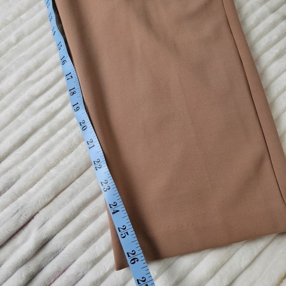 Wide Leg Crop Tan Pants - Picture 6 of 8